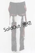 Qutie Frash / レッグカバー付パンツ  黒×赤 H-26-03-02-033-QU-PA-KB-ZH