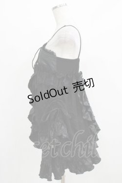 画像2: Qutie Frash / メッシュフリルベビードール  黒×黒 H-26-03-02-036-QU-TO-KB-ZH