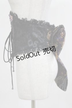 画像2: Qutie Frash / 花魁帯コルセット  黒×紫 H-26-03-02-037-QU-SK-KB-ZH