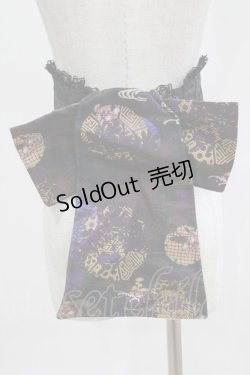 画像3: Qutie Frash / 花魁帯コルセット  黒×紫 H-26-03-02-037-QU-SK-KB-ZH