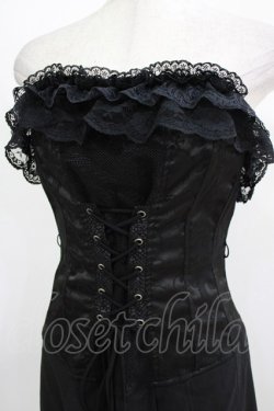 画像4: Qutie Frash / ロングオーバーコルセットビスチェ  黒 H-26-03-02-039-QU-TO-KB-ZH