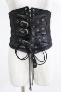 Qutie Frash / 3連ベルトコルセット  黒 H-26-03-02-040-QU-ZA-KB-ZH