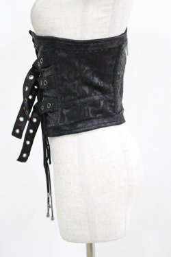 画像2: Qutie Frash / 3連ベルトコルセット  黒 H-26-03-02-040-QU-ZA-KB-ZH