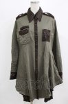 画像1: Qutie Frash / ミリタリーシャツワンピース L カーキ H-26-03-02-043-QU-OP-KB-ZH (1)