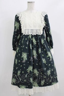 画像1: Melody BasKet / 谷間の姫百合ヨークワンピース  ブラック H-26-03-02-005-LO-OP-KB-ZH