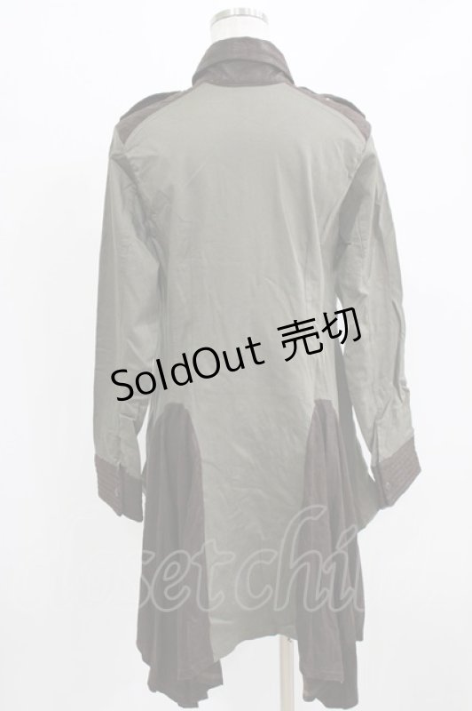 画像3: Qutie Frash / ミリタリーシャツワンピース L カーキ H-26-03-02-043-QU-OP-KB-ZH (3)