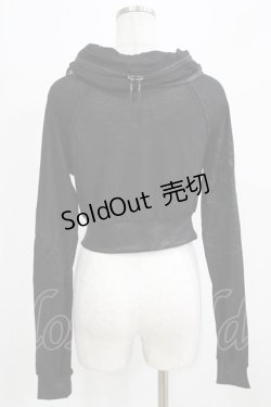 画像3: Qutie Frash / レイヤード風切替パーカー  黒 H-26-03-02-045-QU-TO-KB-ZH