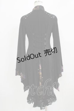 画像3: Qutie Frash / 着物袖ZIPカーデ  黒×紫 H-26-03-02-047-QU-TO-KB-ZH