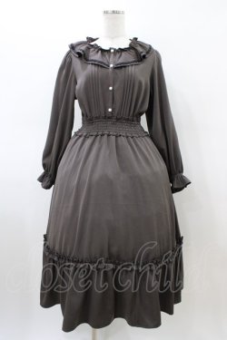 画像1: m petit by misako / AOK*フリルカラータックワンピース M ブラウン H-26-03-02-1036-LO-OP-NS-ZH