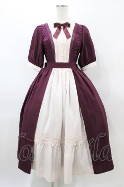 画像1: axes femme kawaii / エレガントドールワンピース M ワイン H-26-03-02-1039-AX-OP-NS-ZH