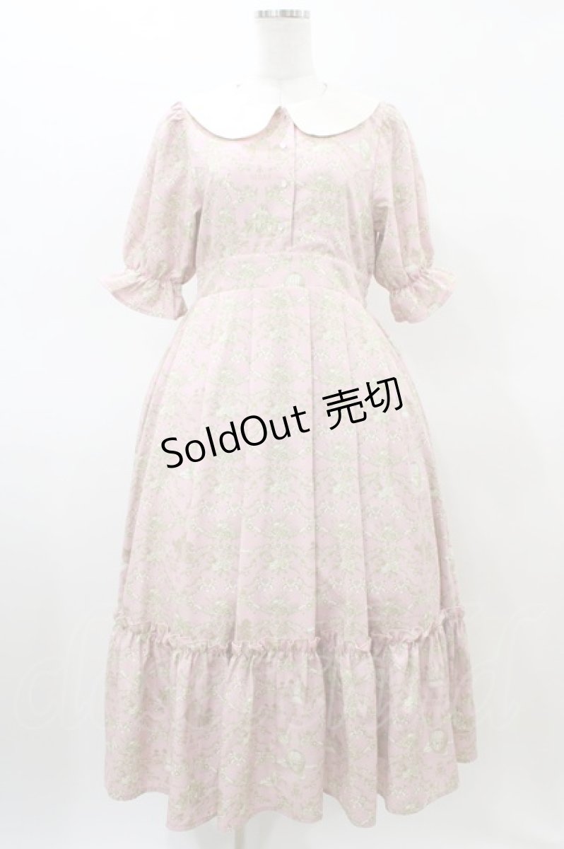 画像1: m petit by misako / NINA’Sコラボトワルドジュイワンピース S ピンク H-26-03-02-1042-LO-OP-NS-ZH (1)