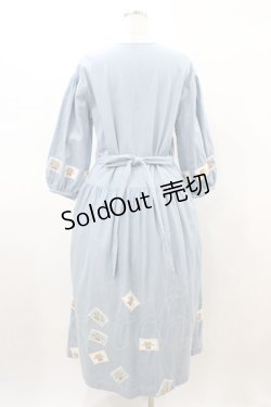 画像2: PINK HOUSE / ロゴワッペンデニムワンピース Free ブルー H-26-03-02-1044-LO-OP-NS-ZH