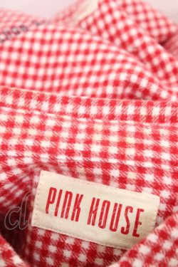 画像3: PINK HOUSE / ロゴワッペンチェックシャツ Free レッド H-26-03-02-1052-LO-BL-NS-ZH