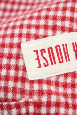 画像4: PINK HOUSE / ロゴワッペンチェックシャツ Free レッド H-26-03-02-1052-LO-BL-NS-ZH