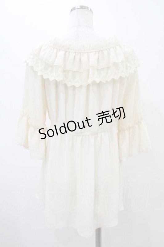 画像2: axes femme kawaii / エンパイアフリルブラウス M 生成り H-26-03-02-1059-AX-BL-NS-ZH (2)