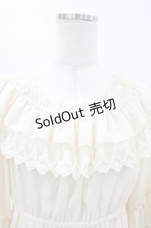 画像3: axes femme kawaii / エンパイアフリルブラウス M 生成り H-26-03-02-1059-AX-BL-NS-ZH (3)
