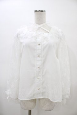 画像1: Lovely Tency / 眞白ありすコラボ/レースブラウス M 白 H-26-03-02-1061-GO-BL-NS-ZH