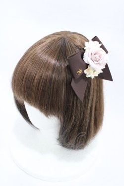 画像1: Innocent World / ミニチュアローズリボンクリップ  ボルドー×ピンク/Bordeaux×Pink H-26-03-02-1002-IW-ZA-NS-ZH