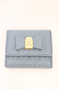 画像1: m petit by misako / NINA'Sコラボ財布  ブルー H-26-03-02-1016-LO-ZA-NS-ZH