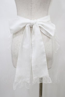 画像2: axes femme kawaii / ドットチュールハーフエプロン M 白 H-26-03-02-1017-AX-ZA-NS-ZH