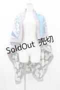 PINK HOUSE / パッチワーク花柄ストール  ブルー H-26-03-02-1018-LO-ZA-NS-ZH