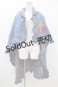 PINK HOUSE / イチゴ柄ストール  ブルー H-26-03-02-1019-LO-ZA-NS-ZH