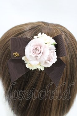 画像2: Innocent World / ミニチュアローズリボンクリップ  ボルドー×ピンク/Bordeaux×Pink H-26-03-02-1002-IW-ZA-NS-ZH