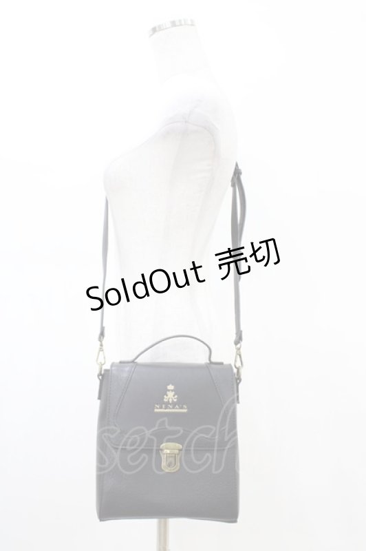 画像1: m petit by misako / AM*フラップショルダー  ブラック H-26-03-02-1024-LO-BG-NS-ZH (1)