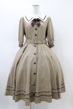 画像1: Innocent World / エレノアワンピース M モカ×ショコラ/Mocha×Chocolat H-26-03-02-1030-IW-OP-NS-ZH