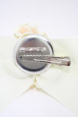 画像3: Innocent World / ミニチュアローズリボンクリップ  生成×生成/Beige×Beige H-26-03-02-1003-IW-ZA-NS-ZH