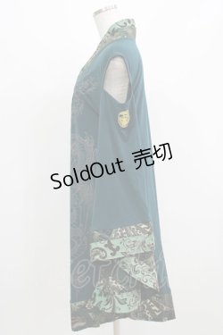 画像2: Qutie Frash / 肩開き着物カーディガン  緑 H-26-03-02-049-QU-TO-KB-ZH