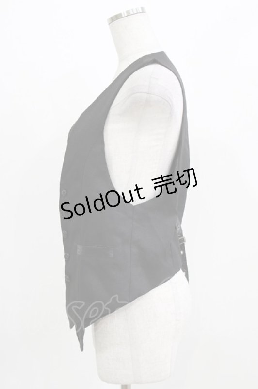 画像2: Qutie Frash / レイヤード風ベスト  黒 H-26-03-02-051-QU-TO-KB-ZH (2)