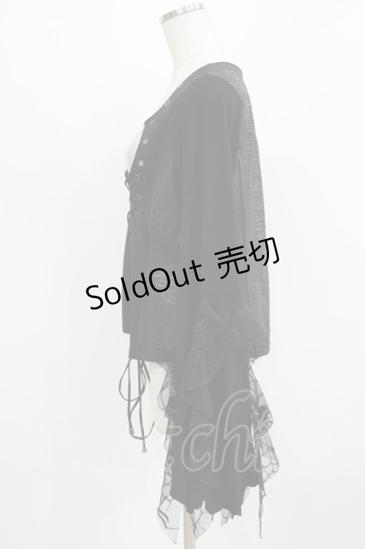 画像2: Qutie Frash / 姫袖カーディガン  黒 H-26-03-02-052-QU-TO-KB-ZH (2)