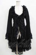 Qutie Frash / 着物レースカーディガン  黒 H-26-03-02-055-QU-TO-KB-ZH