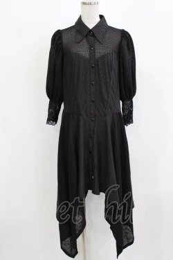 画像1: Qutie Frash / パフスリーブブラウス L 黒 H-26-03-02-056-QU-BL-KB-ZH