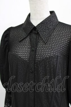 画像4: Qutie Frash / パフスリーブブラウス L 黒 H-26-03-02-056-QU-BL-KB-ZH