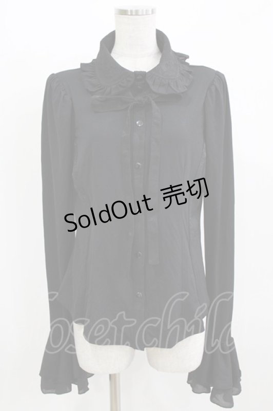 画像1: Qutie Frash / 丸襟ブラウス  黒 H-26-03-02-062-QU-BL-KB-ZH (1)