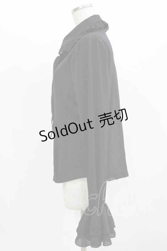 画像2: Qutie Frash / 丸襟ブラウス  黒 H-26-03-02-062-QU-BL-KB-ZH (2)