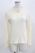 MILK / フリルハイネックtops  アイボリー H-26-03-02-063-ML-TO-KB-ZH