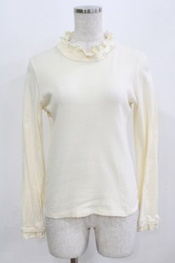 画像1: MILK / フリルハイネックtops  アイボリー H-26-03-02-063-ML-TO-KB-ZH