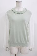 Jane Marple / シアースリーブプルオーバー  ミント×オフ H-26-03-02-064-JM-TO-KB-ZH