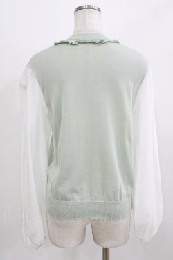 画像3: Jane Marple / シアースリーブプルオーバー  ミント×オフ H-26-03-02-064-JM-TO-KB-ZH
