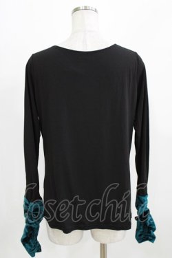 画像3: Qutie Frash / クロスインナーT  黒×緑 H-26-03-02-065-QU-TO-KB-ZH