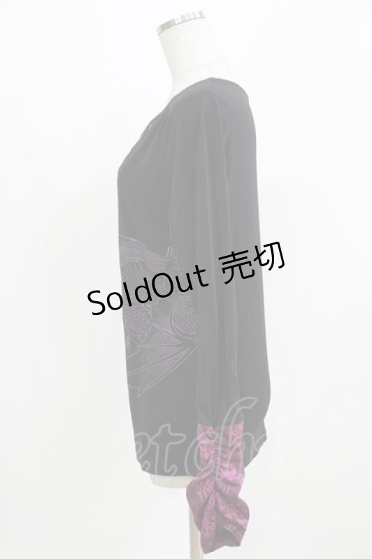 画像2: Qutie Frash / クロスインナーT  黒×紫 H-26-03-02-066-QU-TO-KB-ZH (2)