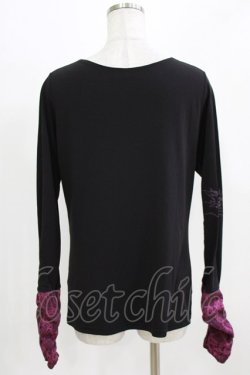 画像3: Qutie Frash / クロスインナーT  黒×紫 H-26-03-02-066-QU-TO-KB-ZH