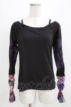 画像1: Qutie Frash / オフショルインナー  黒 H-26-03-02-068-QU-TO-KB-ZH