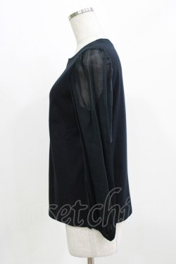 画像2: Jane Marple / シアースリーブカットソー  ネイビー H-26-03-02-069-JM-TO-KB-ZH