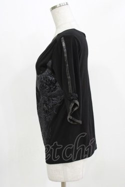 画像2: Qutie Frash / クロスインナートップス  黒×黒 H-26-03-02-071-QU-TO-KB-ZH