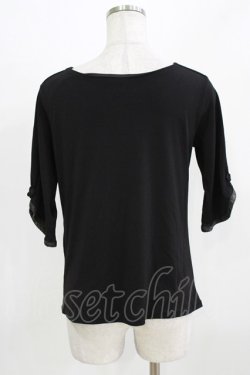 画像3: Qutie Frash / クロスインナートップス  黒×黒 H-26-03-02-071-QU-TO-KB-ZH