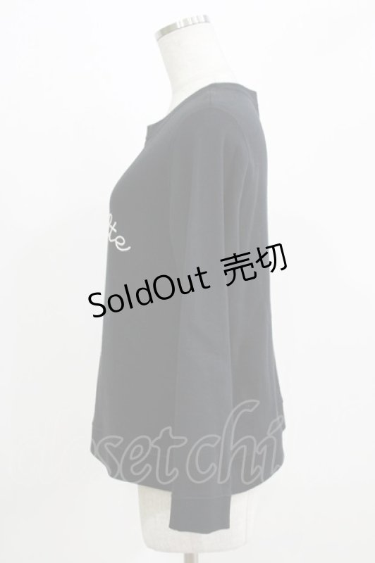 画像2: Jane Marple / Fairy Tale Cat Logo EMBトレーナー  クロ H-26-03-02-073-JM-TO-KB-ZH (2)